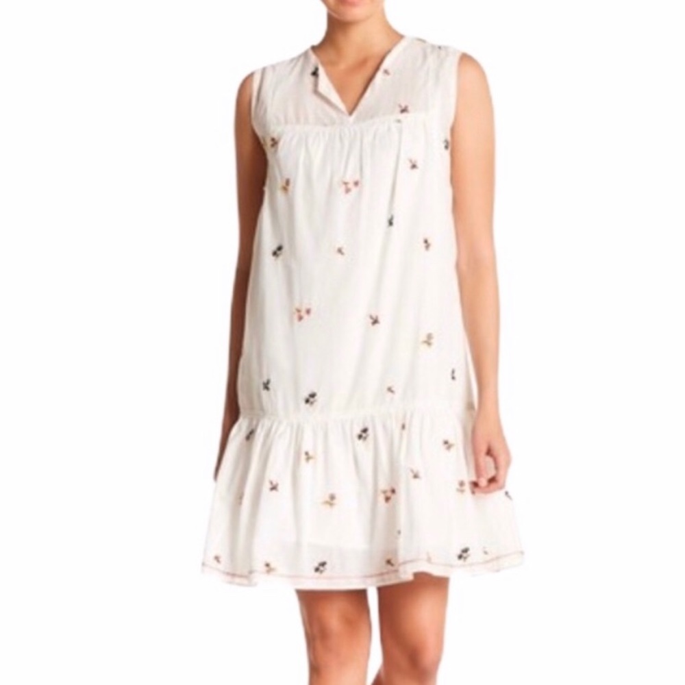 NWT Max Studio Embroidered Detail Babydoll Dress